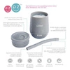 EZPZ Silikonowy kubeczek ze słomką Mini Cup + Straw Training System 120 ml szary