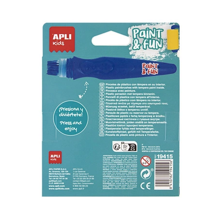 Farby w tubie z pędzelkiem Apli Kids - Kolory podstawowe 6 szt.