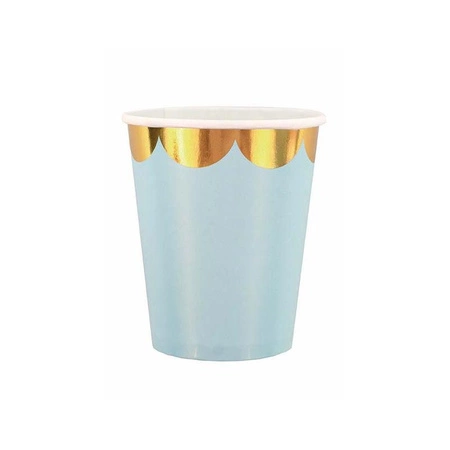 Kubeczki urodzinowe niebiesko- złote Jabadabado