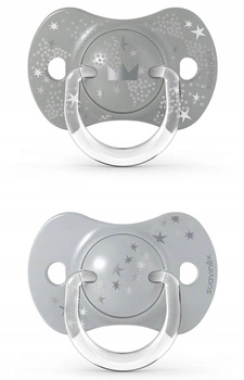 Smoczek Fizjologiczny szara korona 18+ Suavinex