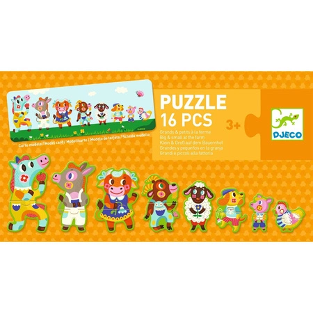 Puzzle MAŁE I DUŻE NA FARMIE 16 el. DJ08266