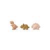 LIEWOOD, gumowe gryzaki, zabawki do wody David Toys 3 Pack dinozaury  - Rose multi mix
