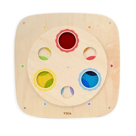 VIGA Drewniana Tablica Manipulacyjna Sensoryczna Mieszanie Kolorów