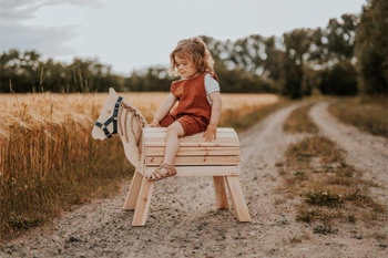 Drewniany koń ze schowkiem do zabawy w plenerze 12313-SF Small Foot