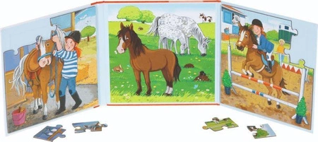 Książka z magnetycznymi puzzlami Stajnia 57383-Goki