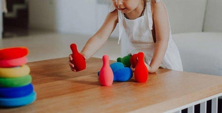 Rubbabu Zestaw do gry w kręgle sensoryczny mały