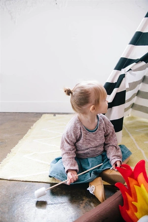 Lorena Canals Dywan bawełniany Hippy Yellow 120 x 160 cm