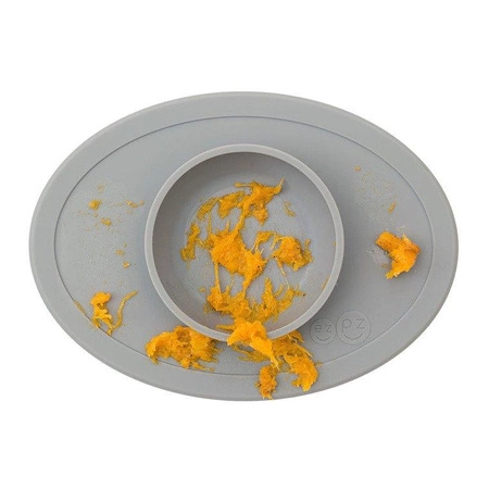 EZPZ Komplet pierwszych naczyń silikonowych First Foods Set szary