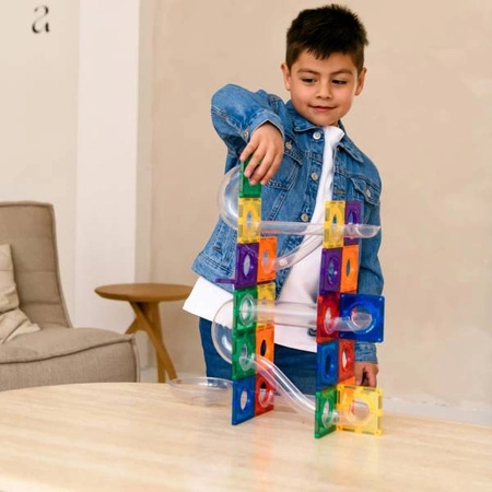 COBLO, magnetyczne klocki konstrukcyjne 2 płyty 30 x 30 cm ziel/nieb