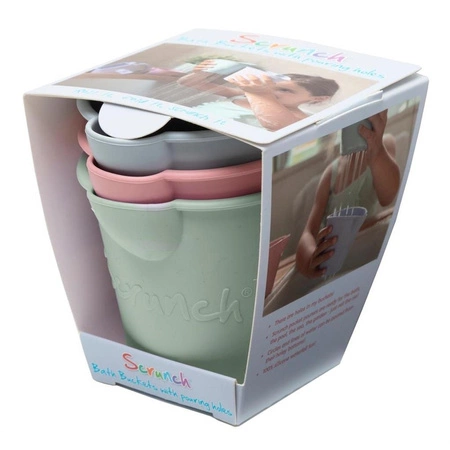 Zestaw 3 wiaderek do kąpieli Scrunch