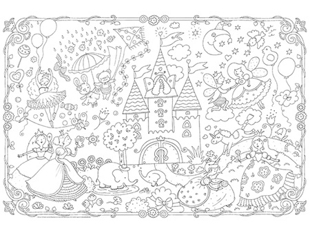 Kolorowanka podłogowa XXL - Księżniczki 4l+ MONUMI