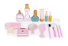 Toaletka dziecięca drewniana duża z lustrem dla dziewczynki różowe dodatki ECOTOYS