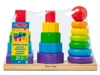 Geometryczna układanka drewniana na palikach pierścienie ośmiokąty prostokąty 21el Melissa & Doug 10567 drewniana zabawka edukacyjna