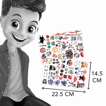 Tatuaże MANGA KAWAI 75 sztuk TA007