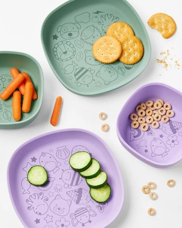 Skip Hop Talerzyk dla Dziecka Silikonowy Squad Green