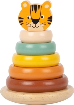 Wieża układanka na paliku Safari Tygrys 11706-Small Foot, zabawki motoryczne