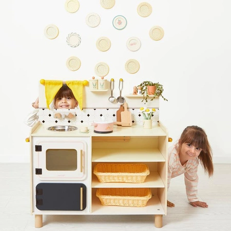Janod Duża drewniana kuchnia z 19 akcesoriami Shiny Grandma 3+