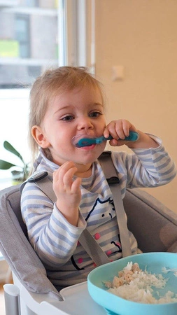 Beaba Silikonowy talerzyk z przyssawką blue