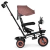 Rowerek trójkołowy dla dzieci spacerówka 3w1 obracane siedzisko daszek brązowy ECOTOYS