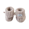 Lodger Buciki niechodki z wełny merino 100% jasnobeżowe Fleece Beige 6-12 m