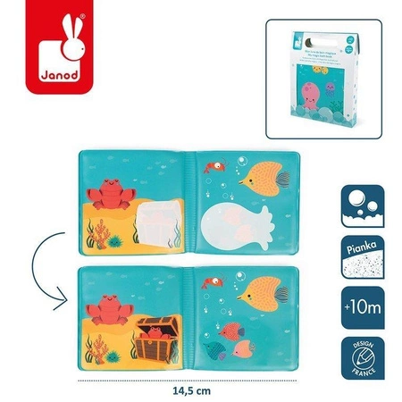 Magiczna książeczka do kąpieli Pod wodą 10 m+, Janod