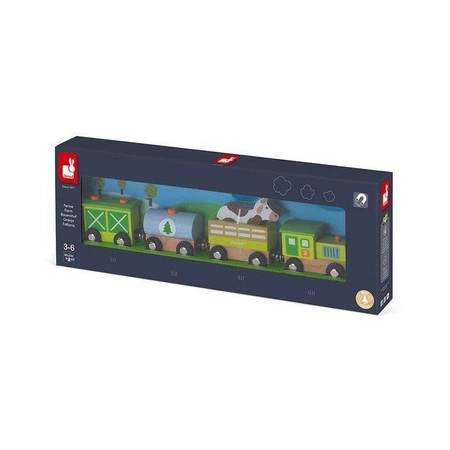 Pociąg drewniany Farma Story, Janod