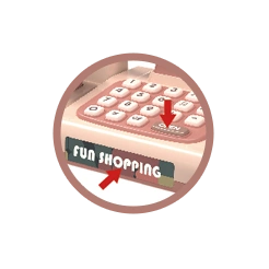 WOOPIE Kasa Sklepowa Dla Dzieci Skaner Waga Mikrofon + 25 Akc.