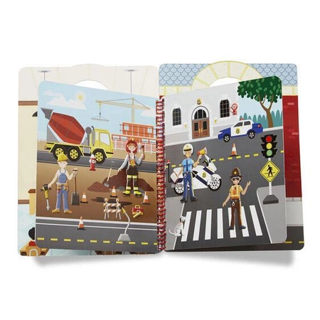 Książeczka Zawody z naklejkami wielokrotnego użytku 19426-Melissa & Doug, naklejki