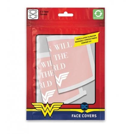 Maseczki na twarz WONDER WOMAN (SAVE THE WORLD) (2 szt)