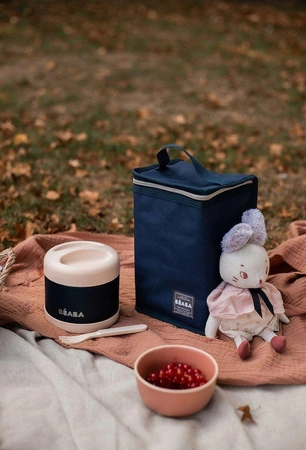 Beaba Pojemnik - termos obiadowy ze stali nierdzewnej z hermetycznym zamknięciem duży 500 ml light pink/night blue