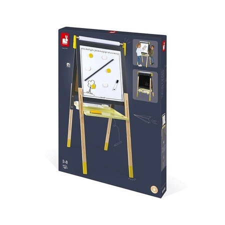 Duża drewniana tablica grafitowa z 14 akcesoriami, Janod