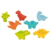Drewniana układanka dla dzieci kolory i kształty figurki Dinozaury Goki 57360