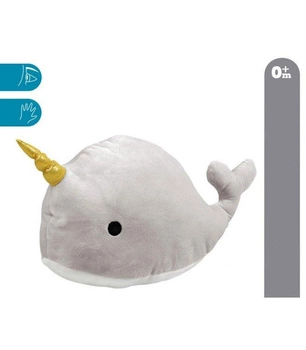 Przytulanka narwal, szara, Kiokids