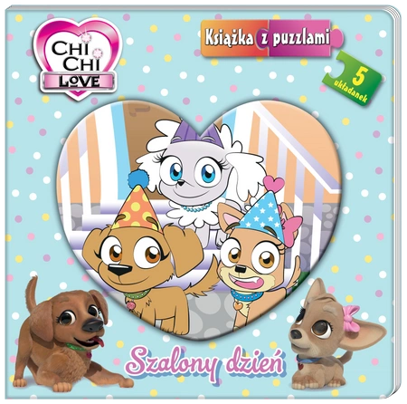 Szalony dzień. Chi chi love. Książka z puzzlami