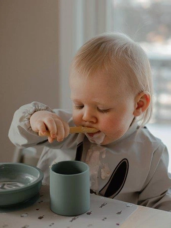 Baby Livia Śliniak z rękawkami Grey Łoś 300-9