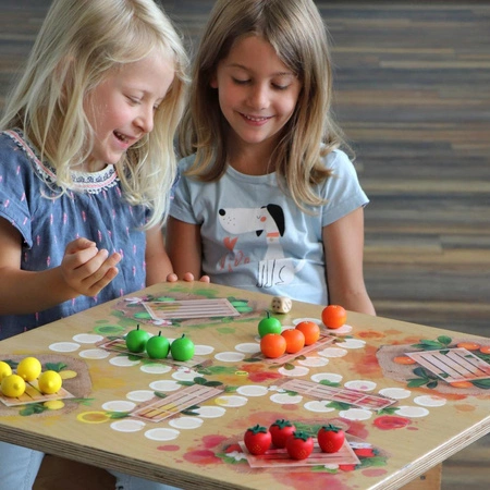 Drewniany stolik dla dzieci do gry Chińczyk Owocowe Ludo Erzi 42488