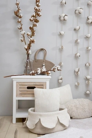 Lorena Canals Kosz dekoracyjny Petals Ivory Natural