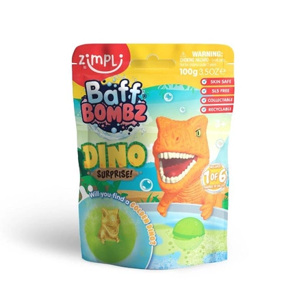 Kule do zabawy do kąpieli dla dzieci Baff Bombz Dino Suprise, 3+ Zimpli Kids