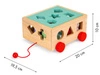 Drewniany wózek sorter z klockami - kostka edukacyjna dla dzieci