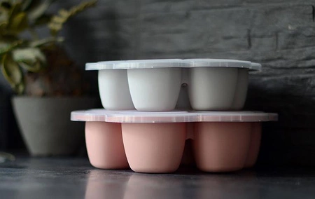 Beaba Silikonowy pojemnik do mrożenia 6 x 90 ml Light mist