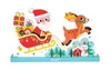 Magnetyczne klocki 3D Sanie Świętego Mikołaja, Janod