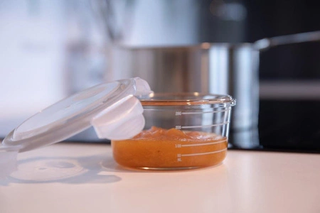 B-Szklane pojemniki 3 szt 280ml White-Grey- Pink