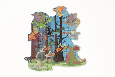 Scratch, Puzzle konturowe Smoki 29 elem.