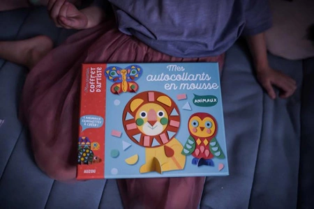 Auzou Naklejki piankowe z szablonami wesołe zwierzątka 4+ 65842