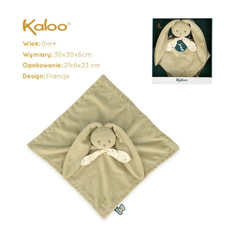 Kaloo Komforter kwadratowy Królik 30 cm szałwiowy kolekcja Lapinoo