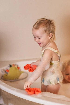 Filibabba Silikonowy zestaw wiaderko i zabawki do piasku Peach Mix