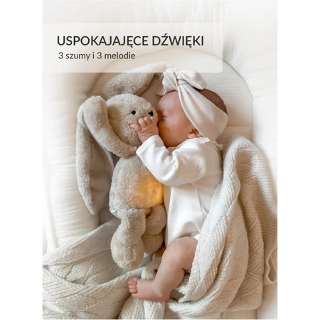 Szumiący królik 5w1 z lampką Różowy / Szumisie