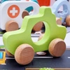 TOOKY TOY Zestaw Droga Puzzle dla Dzieci Autostrada Makieta 21 el. Certyfikat FSC + 6 Pojazdów Drewnianych