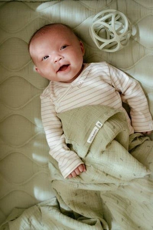 Little Dutch Otulacz muślinowy 120x120 cm Blueberry Leaves