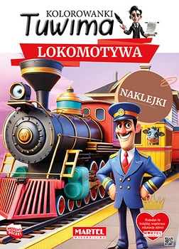 Lokomotywa z naklejkami. Kolorowanki Tuwima